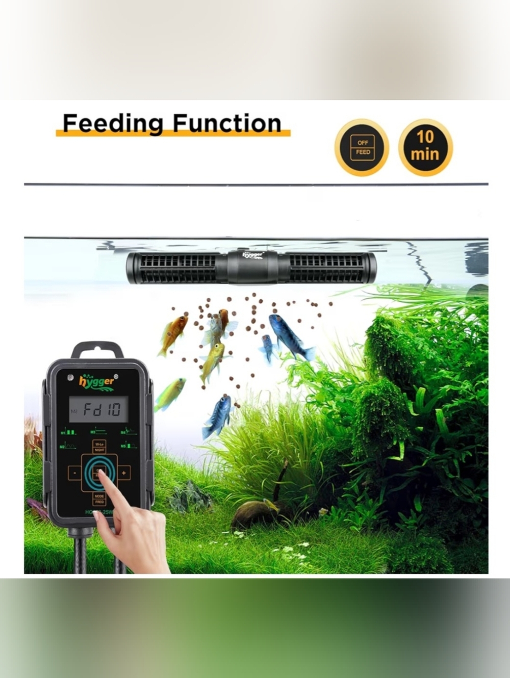 Black Adjustable Aquarium Wave Maker with LED Controller - Picture 4 of 7